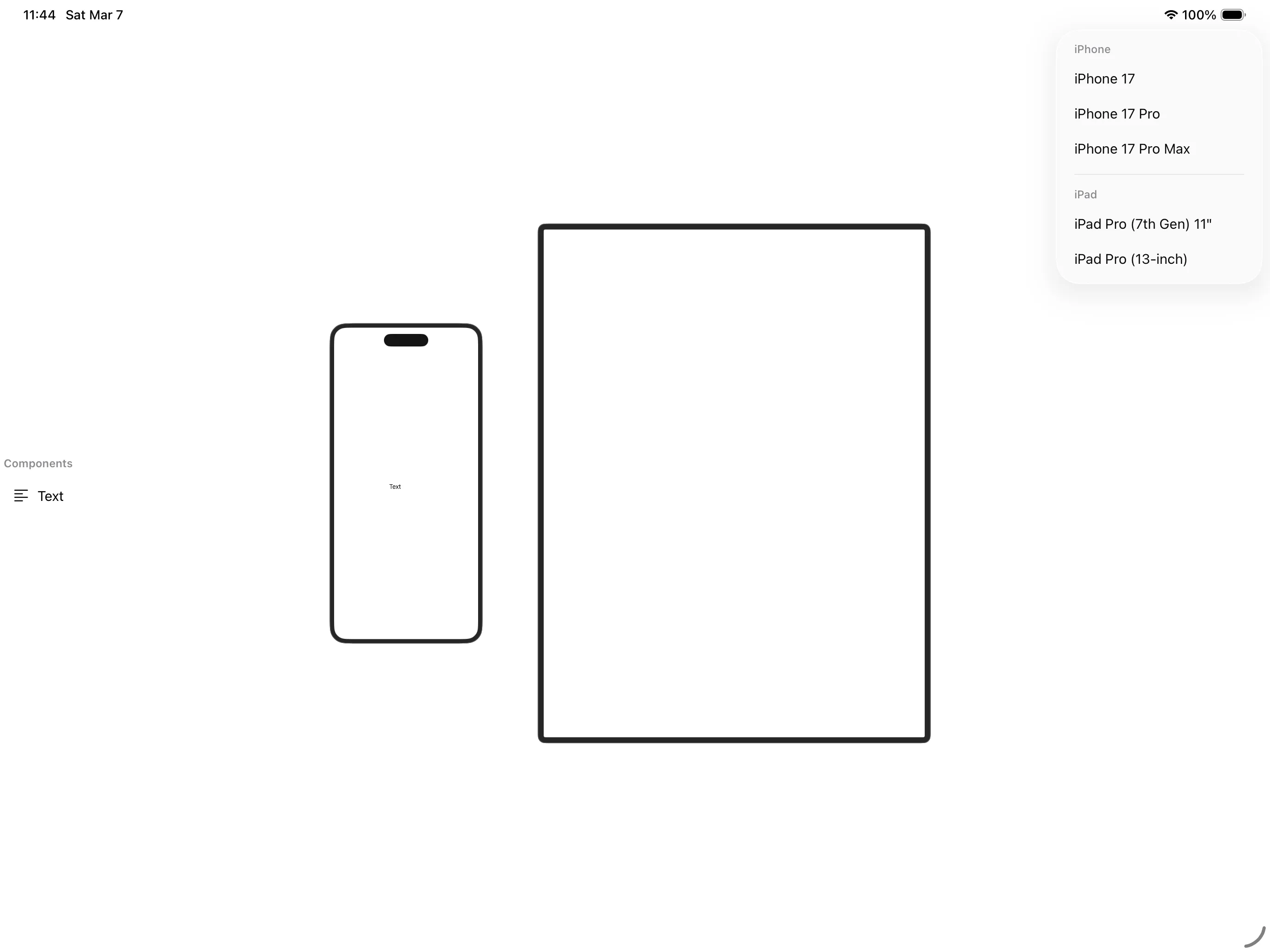 Canvas device picker